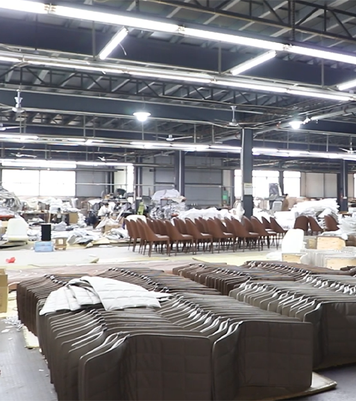 Packing and preparation area for export furniture shipments.